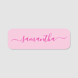 Porte-nom Signature Féminine Rose Chaud