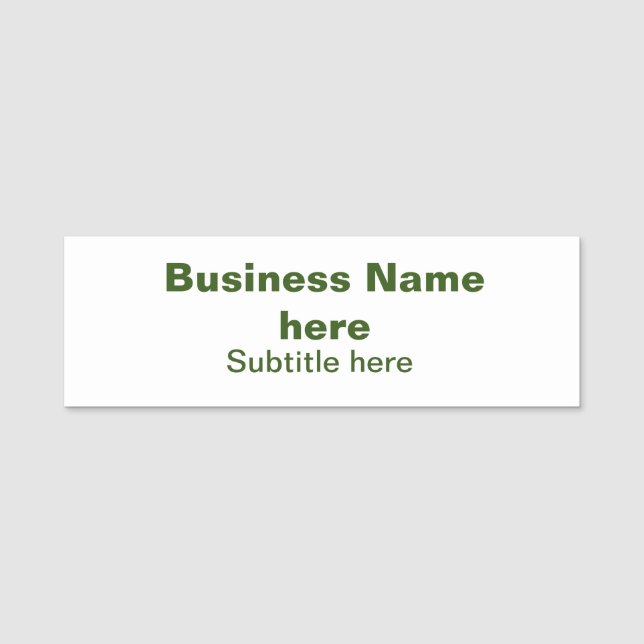 Porte-nom simple entreprise ajouter votre nom texte q r code (Devant)