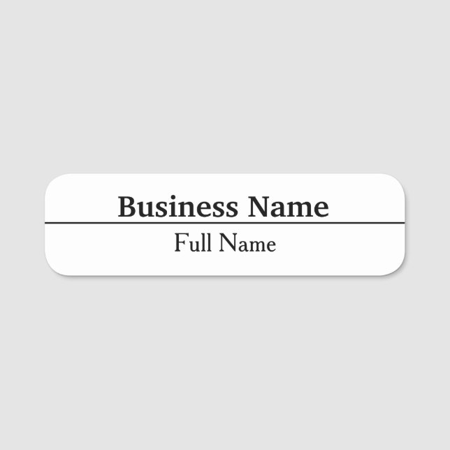 Porte-nom Simple minimaliste Moderne Entreprise et Employé P (Devant)