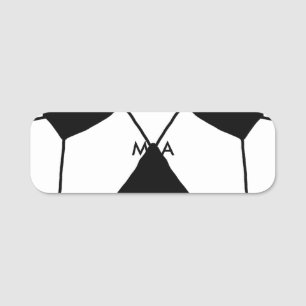 Porte-nom Simple monogramme ajouter votre nom lettre man min
