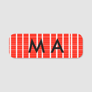 Porte-nom Simple monogramme ajouter votre nom lettre man min