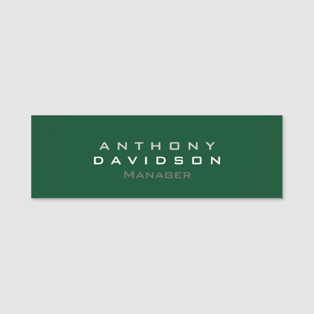 Porte-nom Simple Plaine simple créative et durable (Devant)