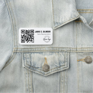 Porte-nom Site web QR CODE de logo d'entreprise personnalisé