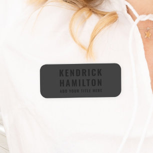 Porte-nom Style tendance Black Out moderne minimaliste simpl