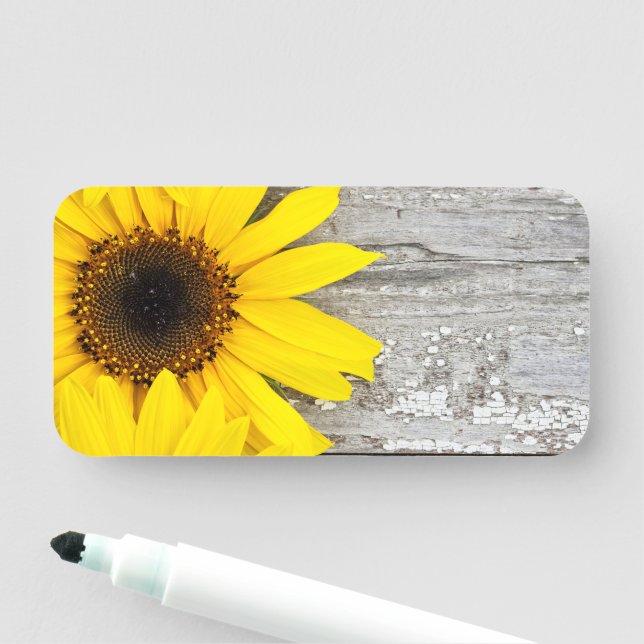 Porte-nom Sunflowers on table (En situation)
