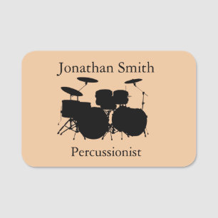 Porte-nom Tambours Percussion Musical Design Nom Balise