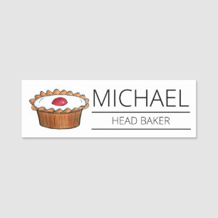 Porte-nom Tarte Cherry Bakewell Boulangerie britannique Dess