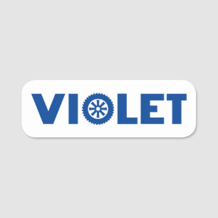 Porte-nom Tête d'essence violette