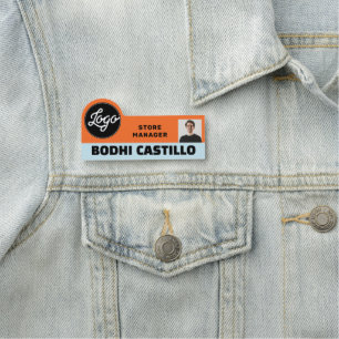 Porte-nom Titre de photo d'identité de logo personnalisé Emp