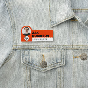 Porte-nom Titre d'identité de l'employé de la photo de logo