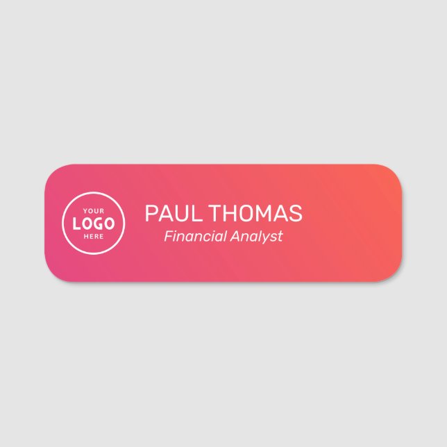 Porte-nom Titre du travail de l'employé Magnétique professio (Devant)