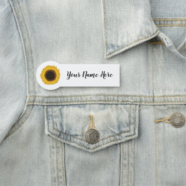 Porte-nom Tournesol personnalisable (En situation)