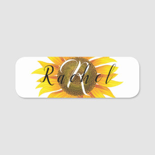 Porte-nom Tournesol personnalisé
