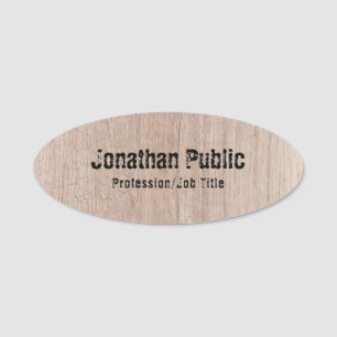 Porte-nom Un Modèle personnalisé en bois semble déprimé