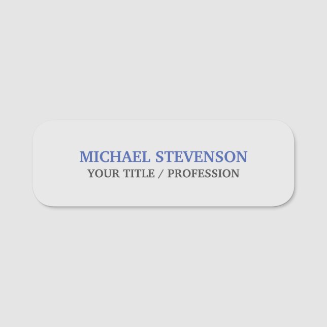 Porte-nom Unique Special Classical Blue Grey (Devant)