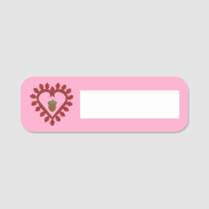 Porte-nom Valentines Day Love Heart Acorn
