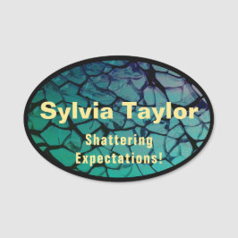 Porte-nom Verre brisé