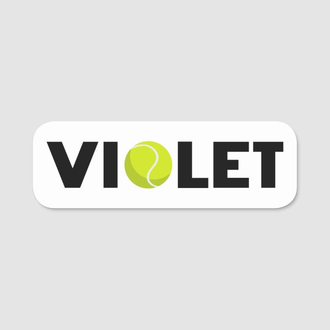 Porte-nom Violet Tennis (Devant)
