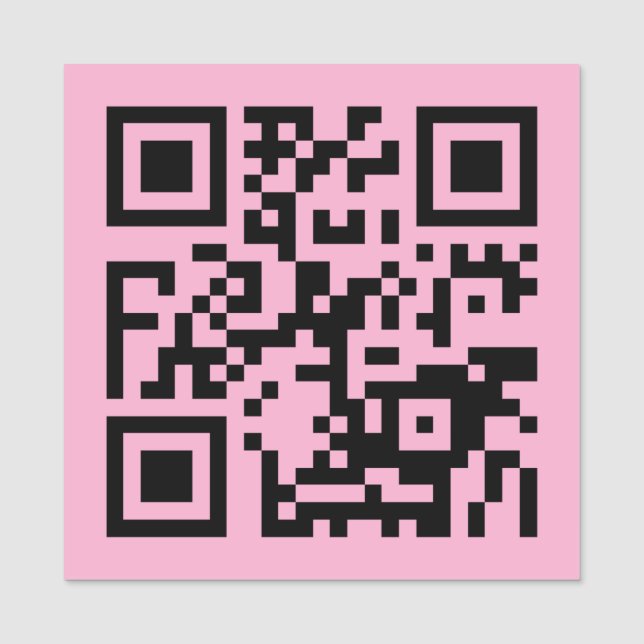 Porte-nom Votre code QR sur fond rose clair (Devant)