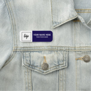 Porte-nom Votre logo et nom personnalisés pour employé