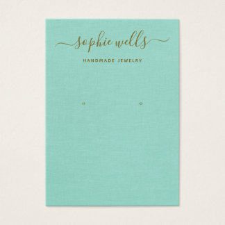 Porte-oreille bleu Aqua Script simple