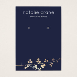 Porte-oreille bleu marine de la Branche d'or cool