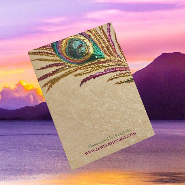 Porte-oreille en plumes de paon brodé Faux (Créateur téléchargé)