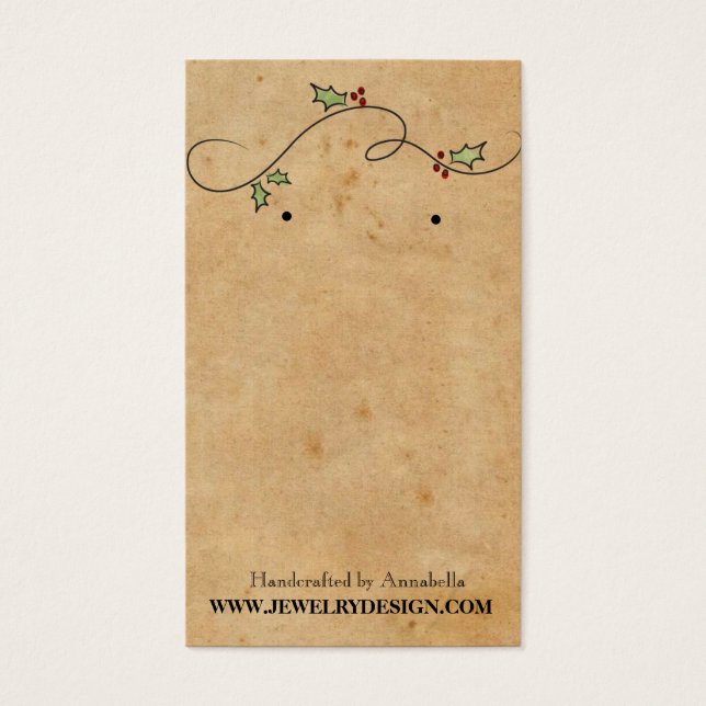 Porte-oreille Noël Fête Bijoux personnalisés (Devant)
