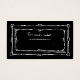 Porte-oreille noire élégant à cadre de gribouillis
