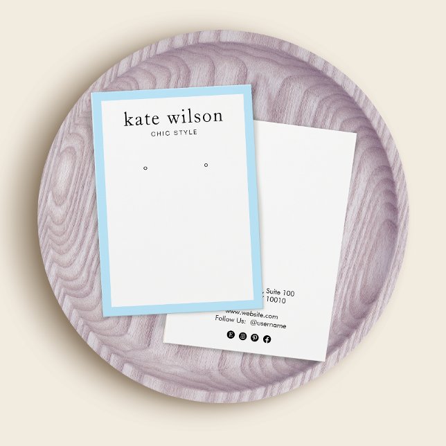 Porte-oreille Pastel Bordure Bleue (Créateur téléchargé)