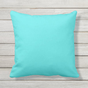 Porte ou coussin bleu turquoise léger solide