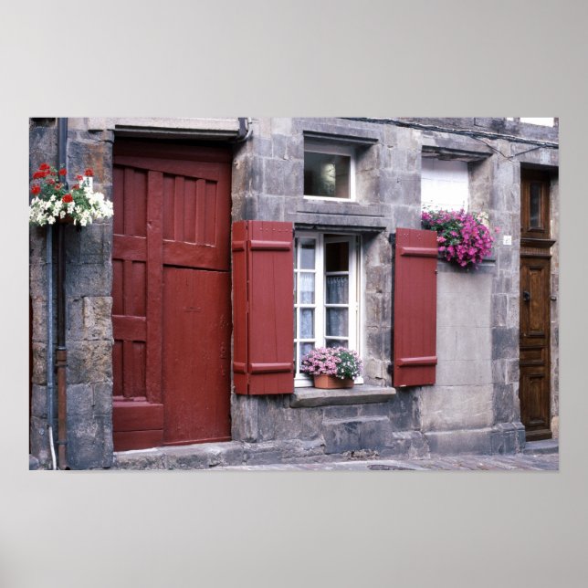 Porte Rouge de la Rue du Petit Fort Poster (Vorne)