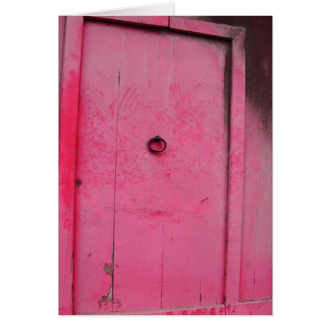 Porte rouge rustique (Devant)