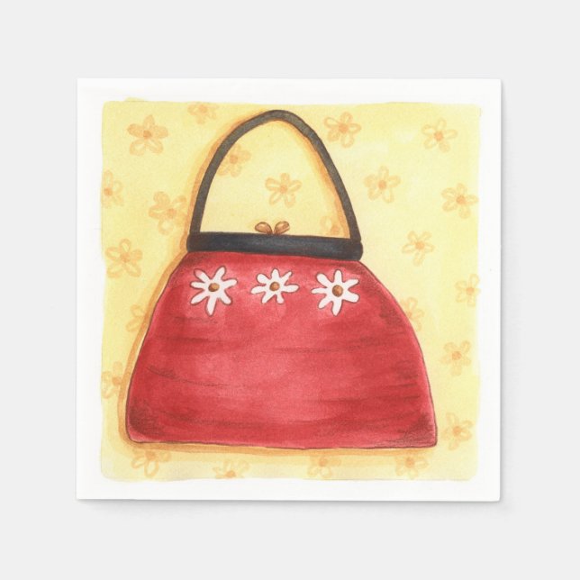 Porte rouge - serviettes en papier (Devant)