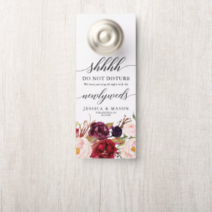 Porte Rustique Bourgogne Marsala Mariage Affichette de p