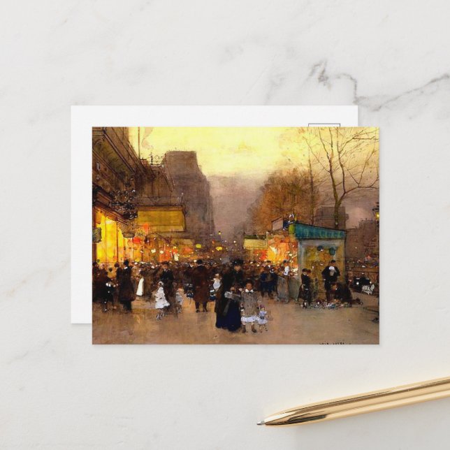 Porte Saint Martin zu Weihnachten in Paris (Vorderseite/Rückseite Beispiel)