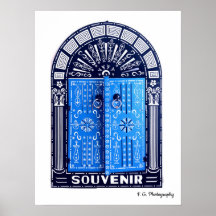 Porte tunisienne (bleu) poster art