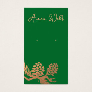 Porte verte à cônes de pin de cuivre