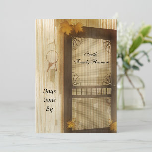 Porte vintage Écran Famille Réunion Invitation