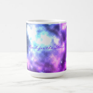 Portée pour les étoiles ! Tasse de café de galaxie