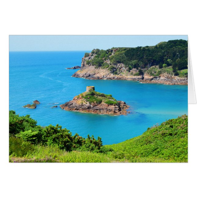 Portelet Bay, carte Jersey (Devant horizontal)