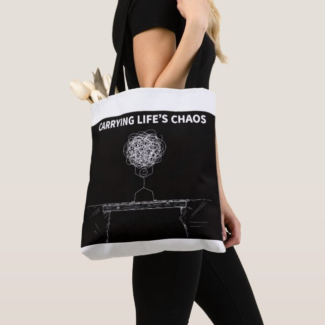 Porter le Sac fourre-tout Chaos de la vie - Drôle  (De près)