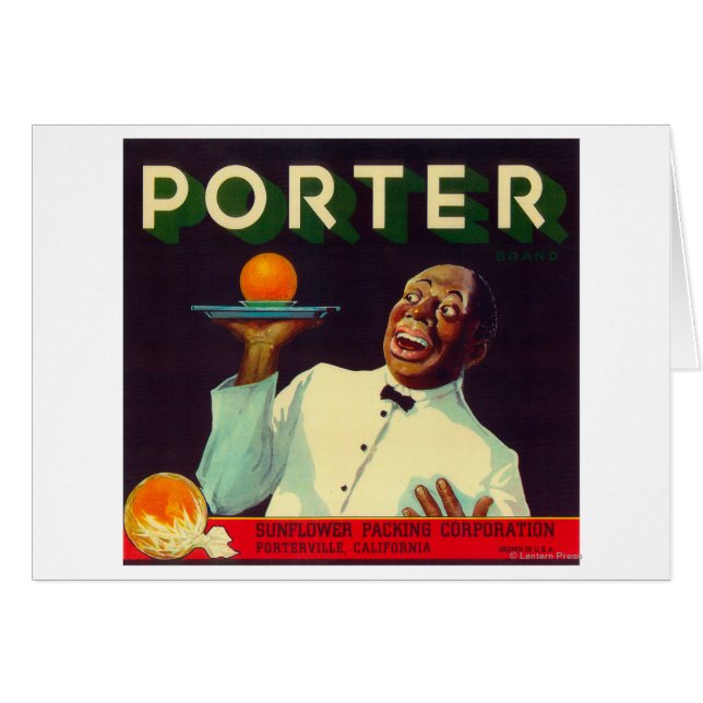 Porter Orange LabelPorterville, CA (Vorderseite (Horizontal))
