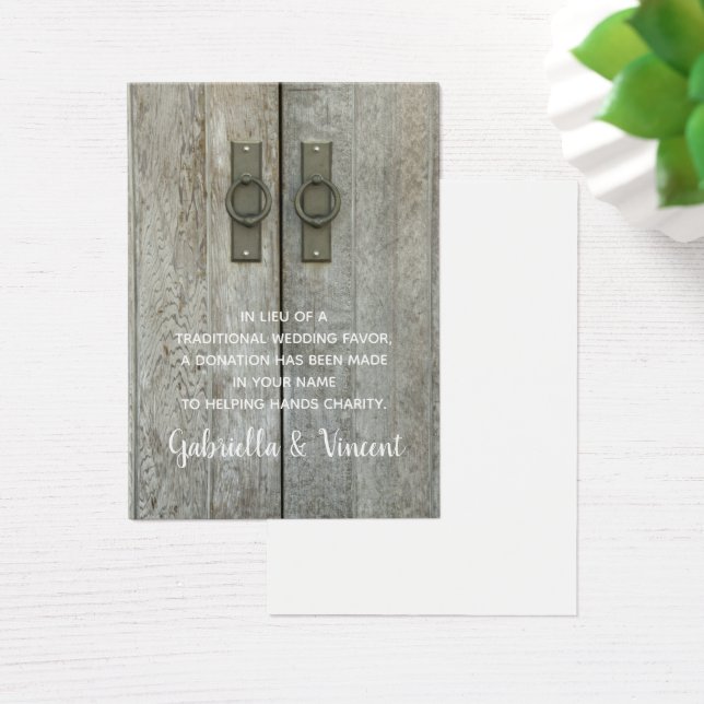Portes à grange double Mariage campagnard Charité  (Bureau)