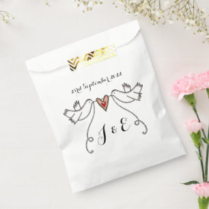 Portes blanches personnalisées Mariage Faveur Sacs