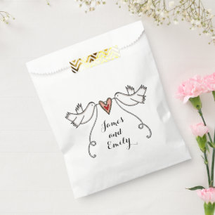 Portes blanches personnalisées Mariage Faveur Sacs