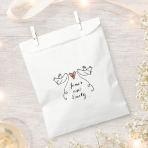 Portes blanches personnalisées Mariage Faveur Sacs