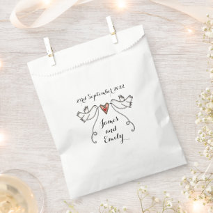 Portes blanches personnalisées Mariage Faveur Sacs