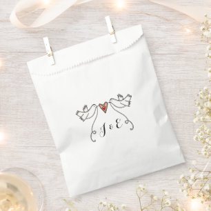 Portes blanches personnalisées Mariage Faveur Sacs