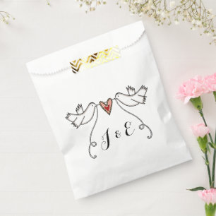 Portes blanches personnalisées Mariage Faveur Sacs
